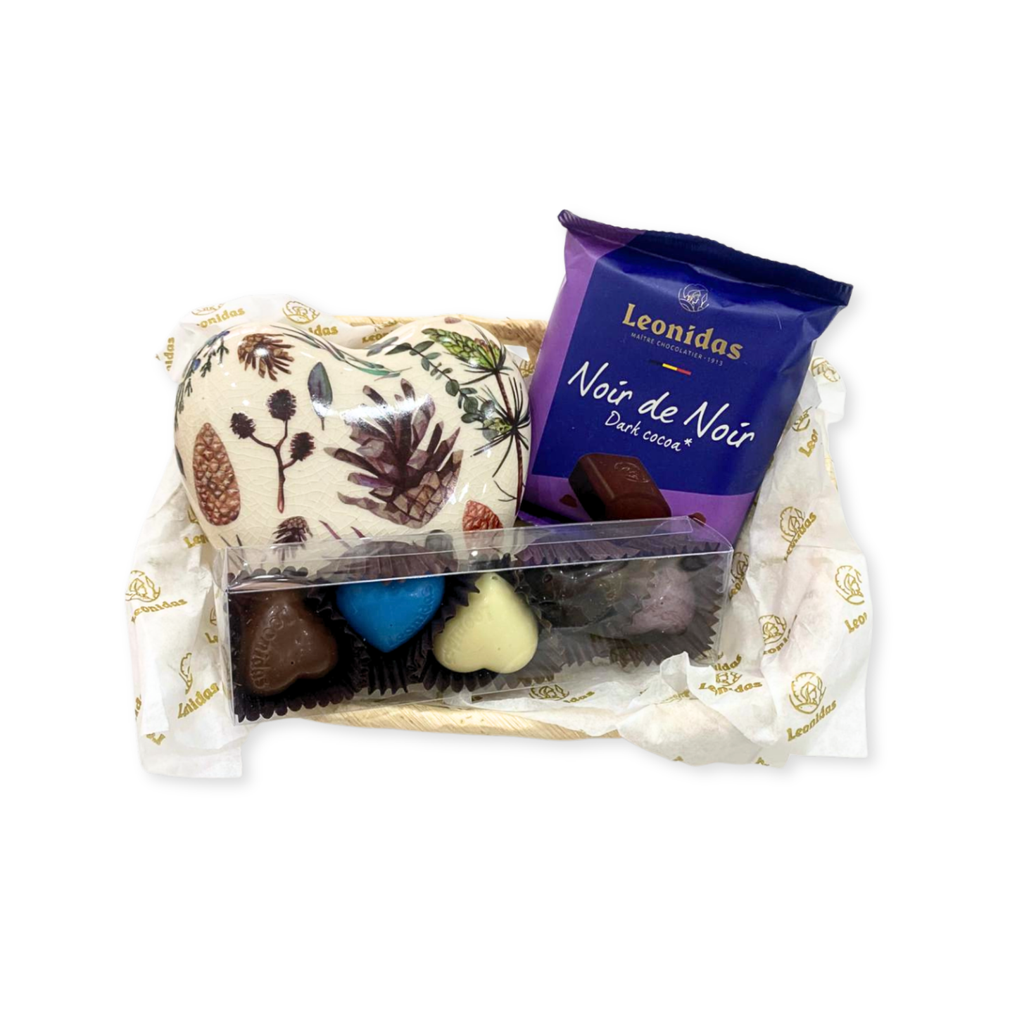 Cabaz Coração com Tablete e 5 Bombons