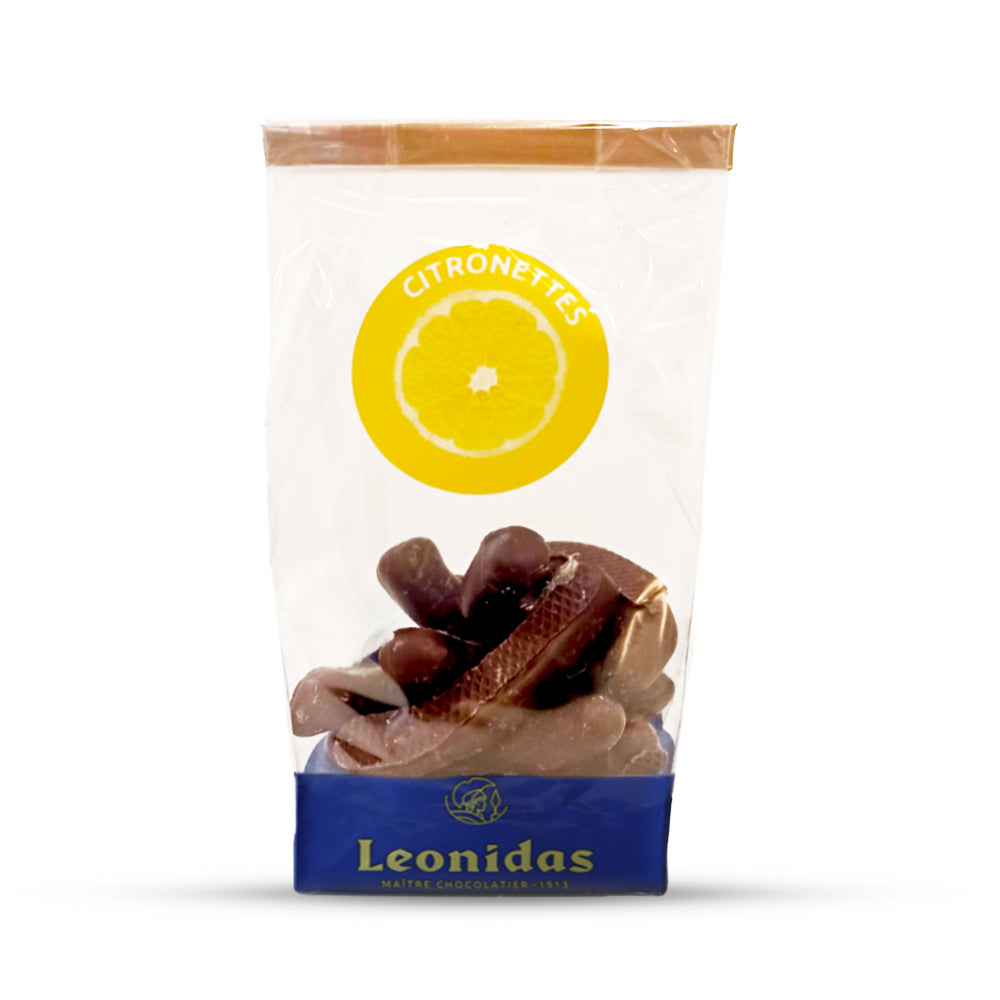 Leonettes 100g Leonidas – casca de limão cristalizada em chocolate belga
