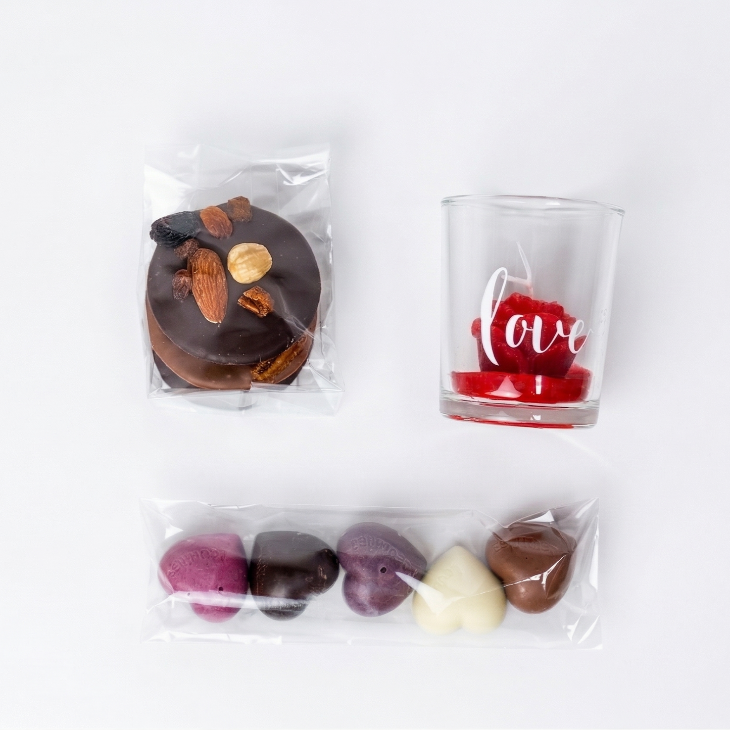 Kit Vela "Love" com Bombons e Mendiants
