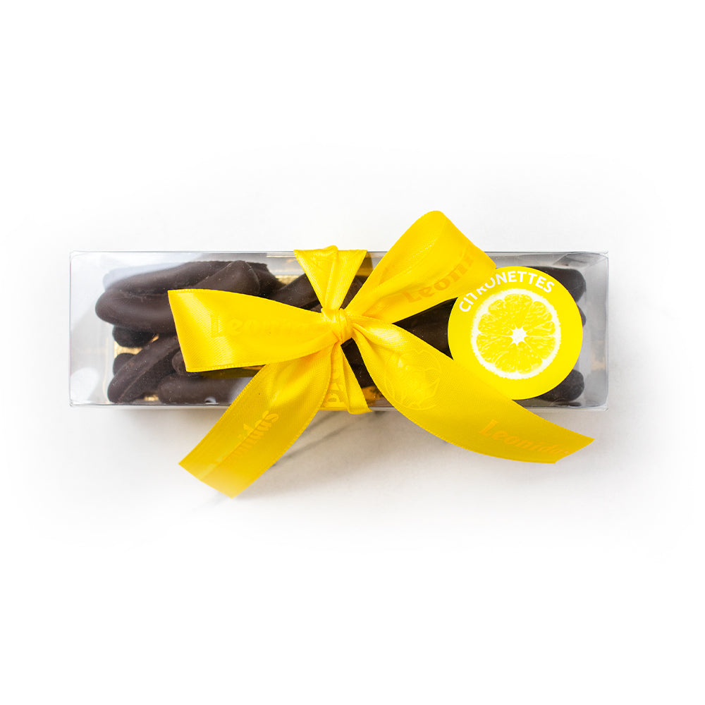 Leonettes Leonidas – casca de limão cristalizada coberta com chocolate belga
