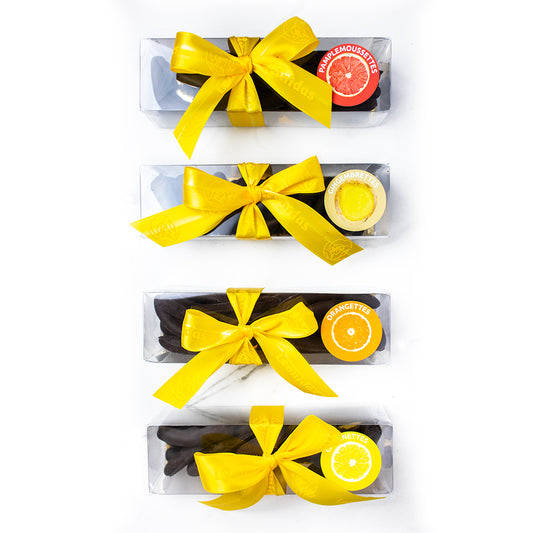 Leonettes 120g – Cascas de Fruta Cristalizada em Chocolate Belga