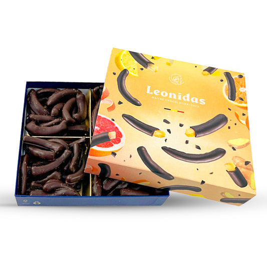 Zanzibar Leonettes 360g – casca de fruta cristalizada coberta com chocolate belga