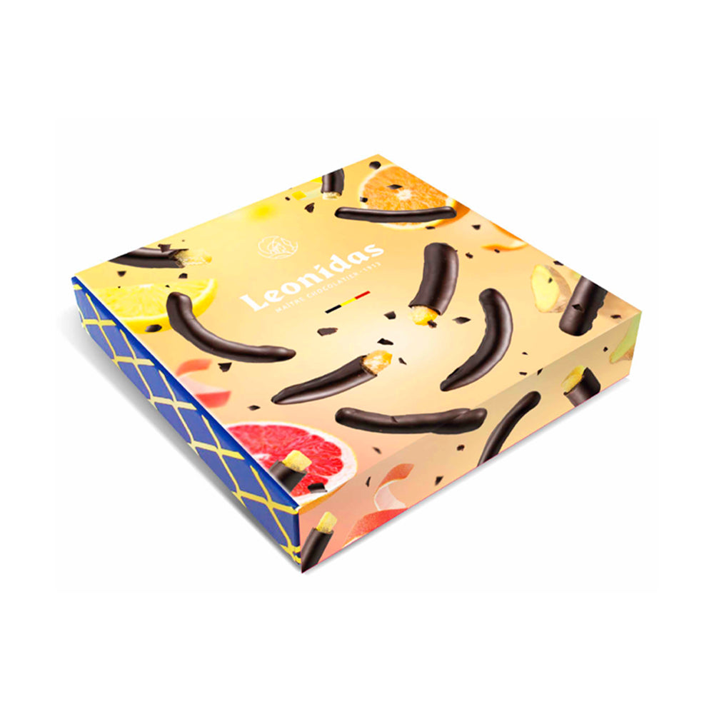 Zanzibar Leonettes 360g – casca de fruta cristalizada coberta com chocolate belga
