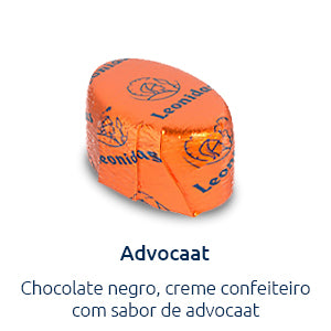 bombom advocaat de chocolate negro com creme confeiteiro de sabor a advocaat