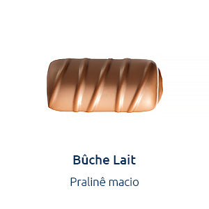 bombom buche lait de chocolate de leite com praline macio