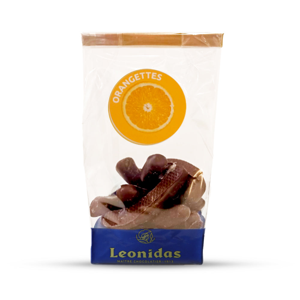 Leonettes 100g Leonidas – casca de laranja cristalizada em chocolate belga