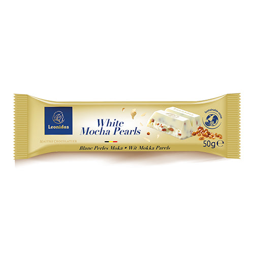 Barra de Chocolate Branco com Pérolas de Mocha 50g