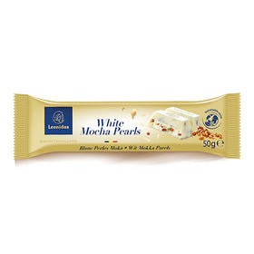 Barra de Chocolate Blanco con Perlas de Moka 50g