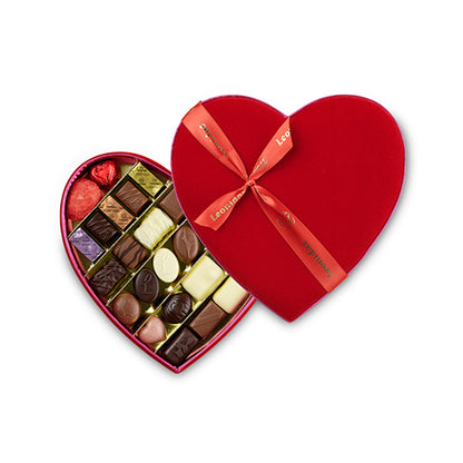 M Heart Jewelry Box with 440g of assorted chocolates