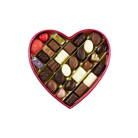 M Heart Jewelry Box with 440g of assorted chocolates